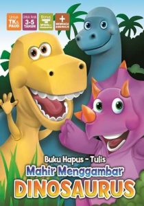 Buku hapus tulis MAHIR MENGGAMBAR dinosaurus